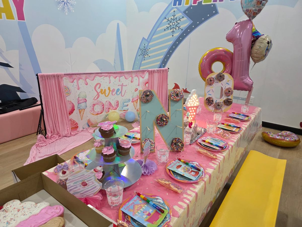 Kids birthday party setup at Hyper Kidz Dallas